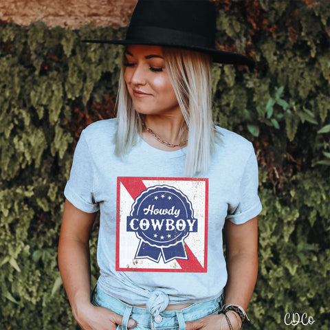 Howdy Cowboy Blue Ribbon DTF