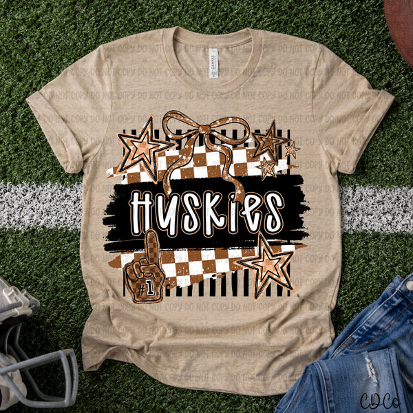 Brushstroke Striped Checkered Mascots DTF