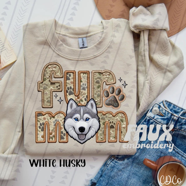 Fur Mom Dog Faux Embroidery DTF (3 of 6)