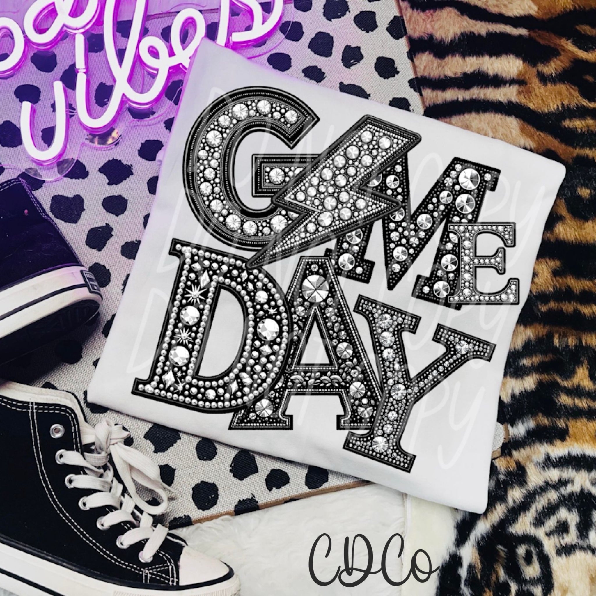 Faux Bling Game Day Bolt DTF