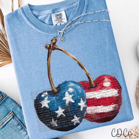 Flag Painted Cherries 5279 DTF
