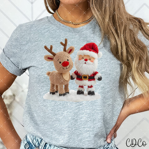 Reindeer With Snowman -  7996 DTF