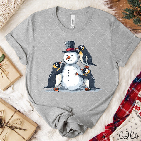 Snowman With Penguins -  8000 DTF