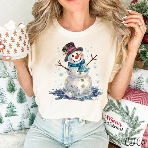 Snowman Enjoying The Snow - 8019 DTF