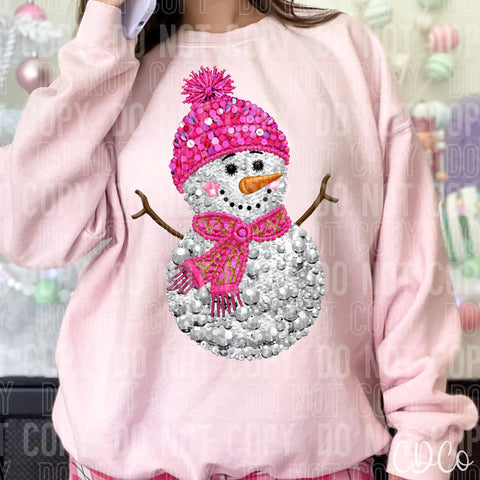 Snowman Pink Diamond - 8021 DTF