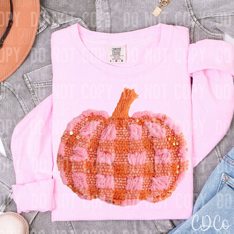 Pink And Orange Faux Yarn - 8038 DTF