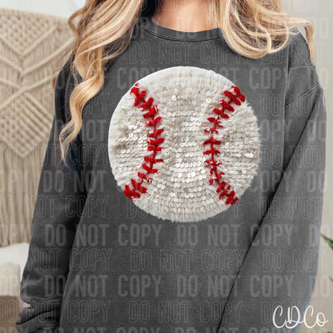 Baseball Faux Yarn Sequin - 8050 DTF