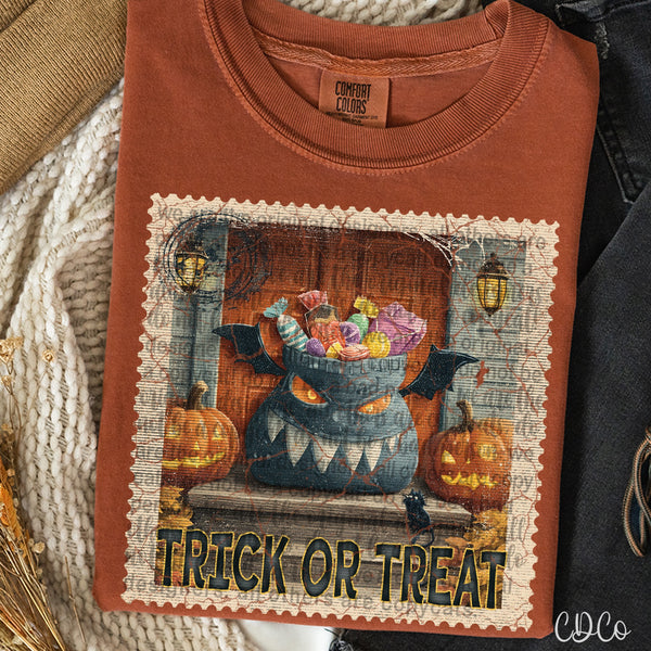 Spooky Halloween Stamps Vintage 3 of 3 DTF