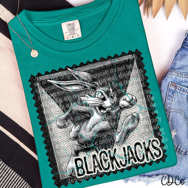 Classic Mascots Black/White Stamps Vintage 2 of 3 DTF