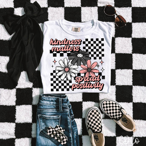 Kindness Matters Spread Positivity Black 3484 DTF