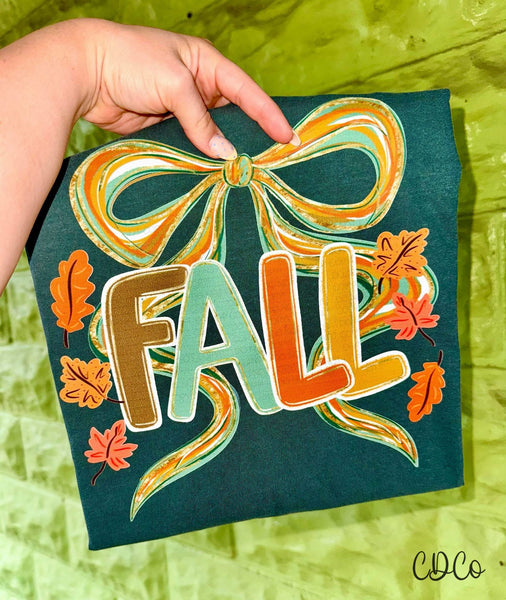 Fall Leaves Bow 5798 DTF