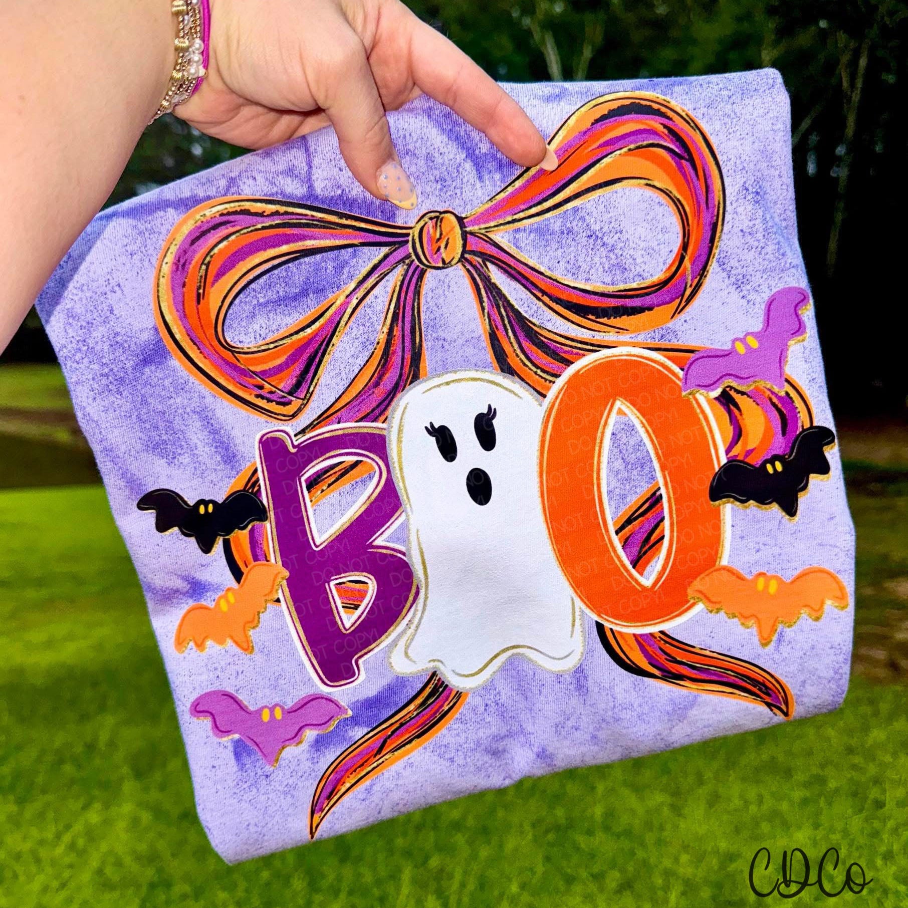 Boo Ghost Bats Bows 5797 DTF