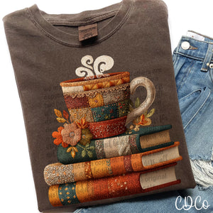 Books & Coffee Vintage 7248 DTF
