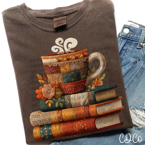 Books & Coffee Vintage 7248 DTF