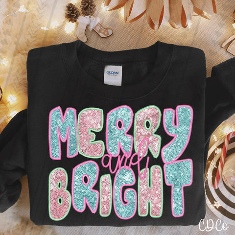 Merry and Bright Pastel Sequins 3293 DTF