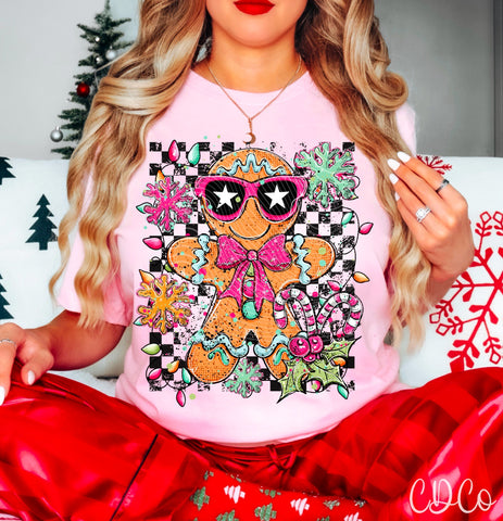 Doodle Gingerbread Checkered - 8160 DTF