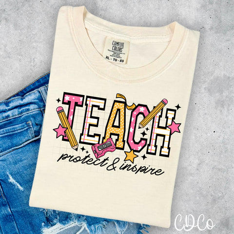 Teach Protect Inspire 6429 DTF
