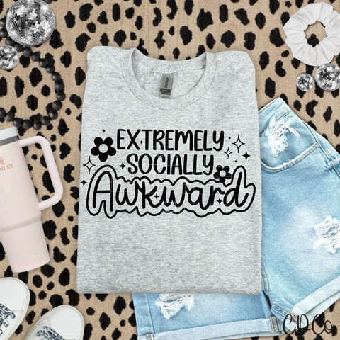 Extremely Socially Awkward / Black - 8269 DTF