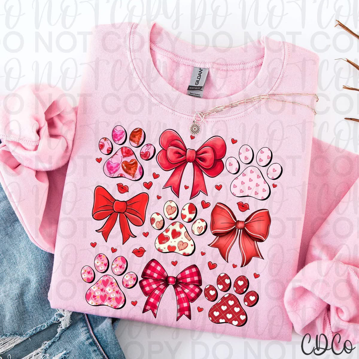 Valentine Paws Grid - 8922 DTF – Chase Design Co.
