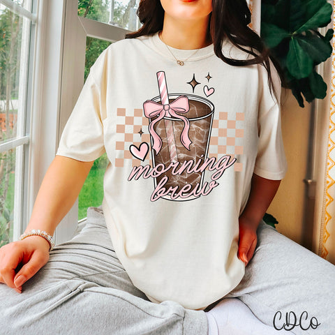 Morning Brew Pink Bow 3456 DTF