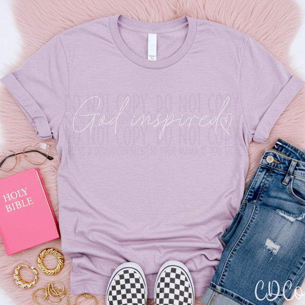 God Inspired / White  - 9576 DTF - Chase Design Co.
