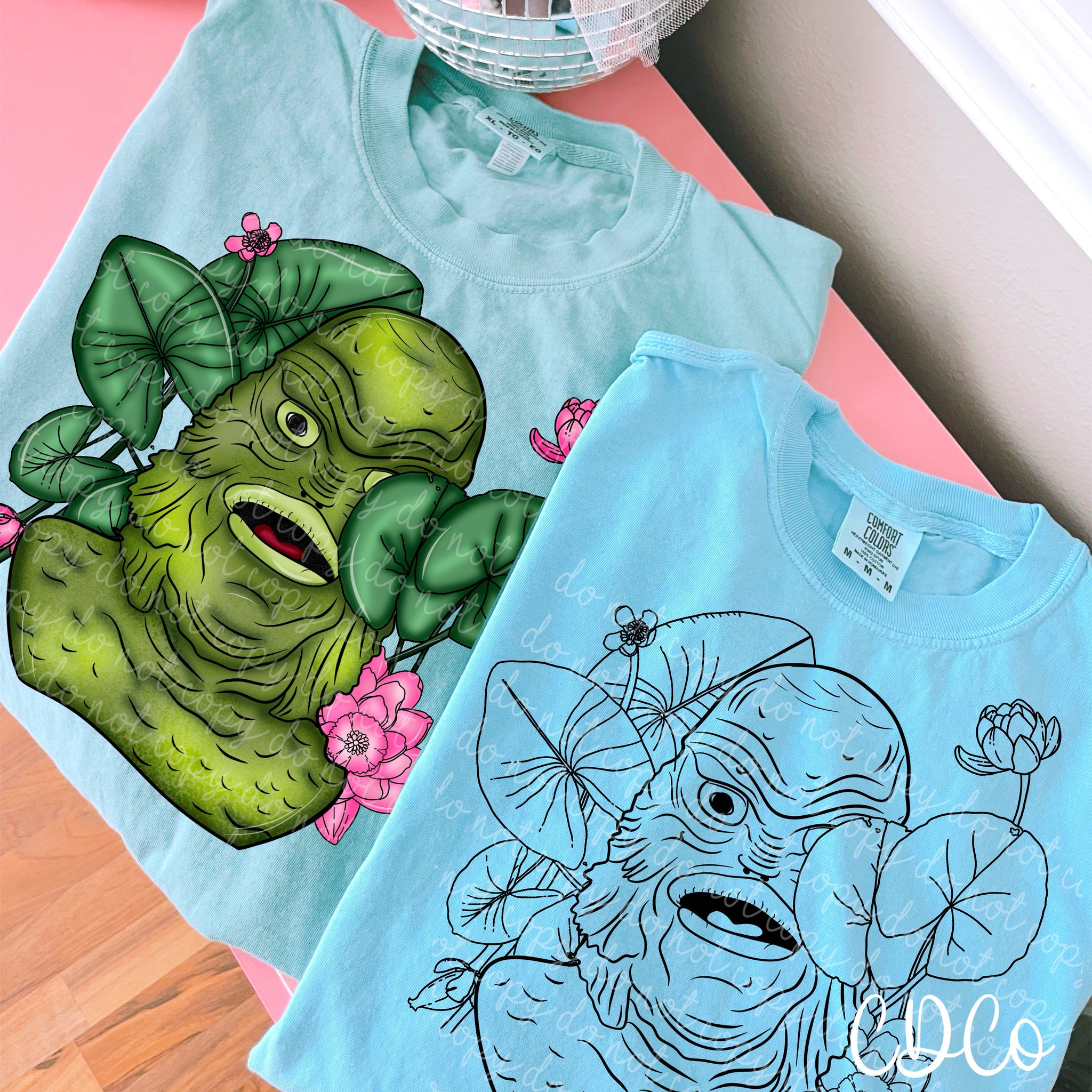 Black Lagoon Creature Floral DTF