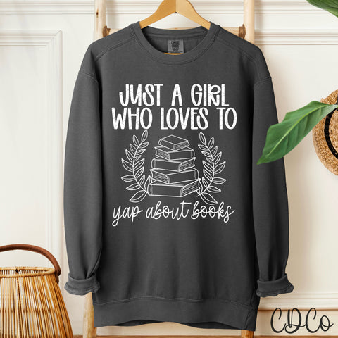 Just A Girl Who Loves To Yap About Jesus / White- 8350 DTF