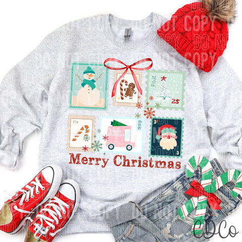 Merry Christmas Stamps 6642 DTF