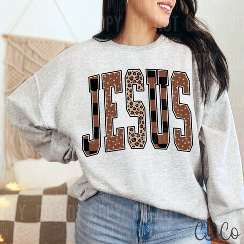 Jesus Bold Checkered 6656 DTF
