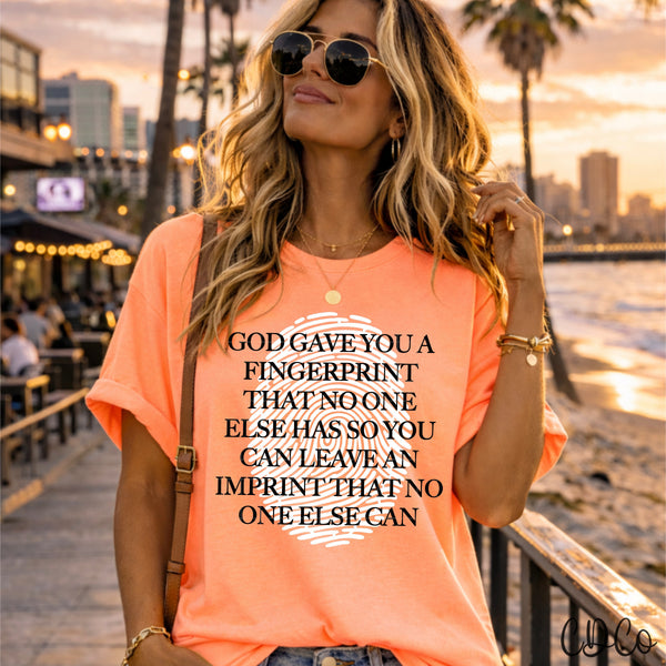 God Gave You A Fingerprint - 9605 DTF - Chase Design Co.