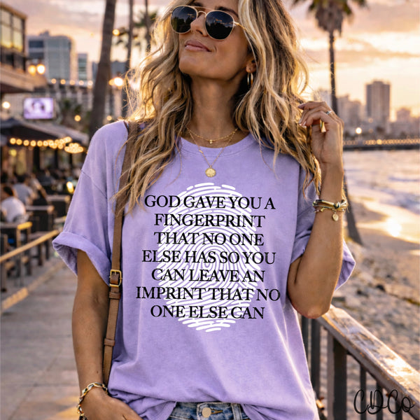 God Gave You A Fingerprint - 9605 DTF - Chase Design Co.