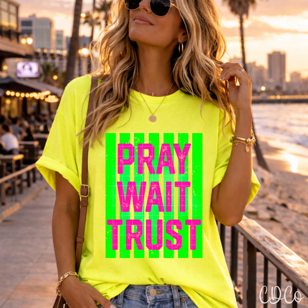 Pray Trust Wait - 9619 DTF - Chase Design Co.