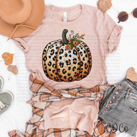 Leopard Pumpkin Faux Embroidery 6700 DTF