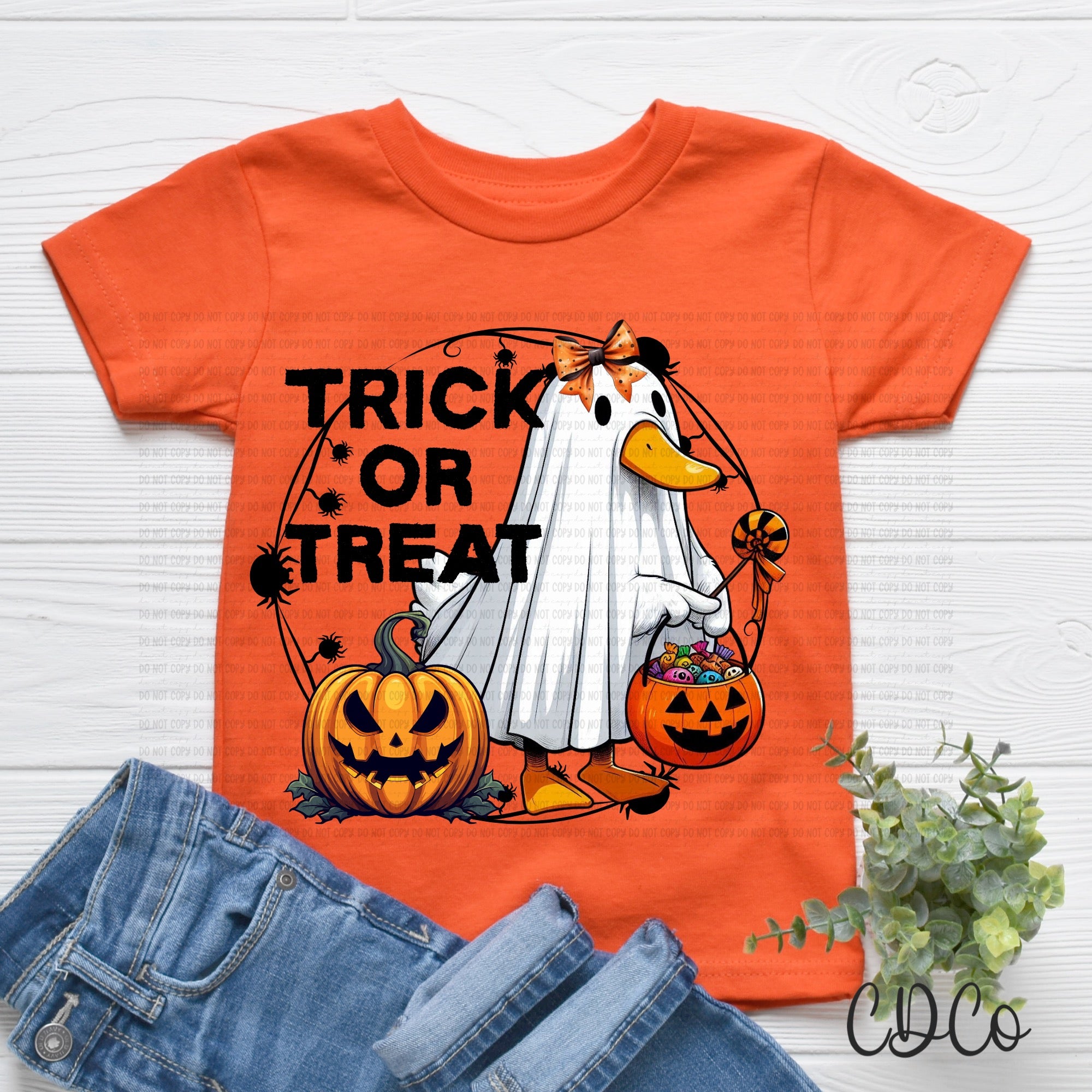Trick or Treat Duck Ghost Costume Bow Black 6705 DTF