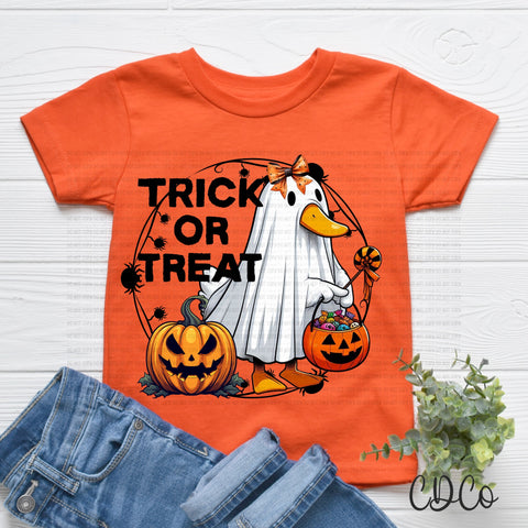 Trick or Treat Duck Ghost Costume Bow Black 6705 DTF