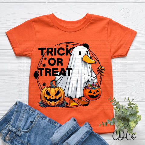 Trick or Treat Duck Ghost Costume Black 6706 DTF