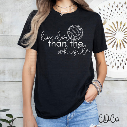 Louder Than The Whistle Volleyball White 6714 DTF