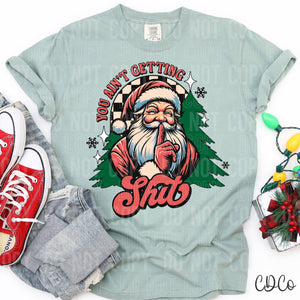 You Ain't Getting Shit Christmas Santa 6670 DTF