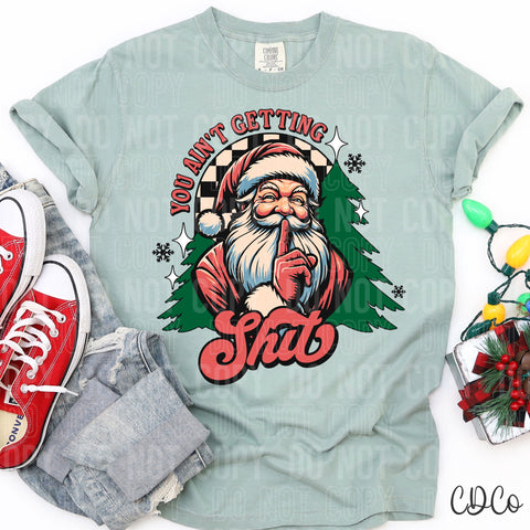 You Ain't Getting Shit Christmas Santa 6670 DTF