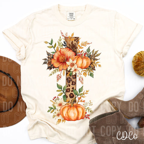 Fall Leopard Cross Pumpkins 6683 DTF