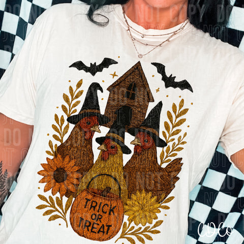 Trick or Treat Chickens Halloween 6685 DTF