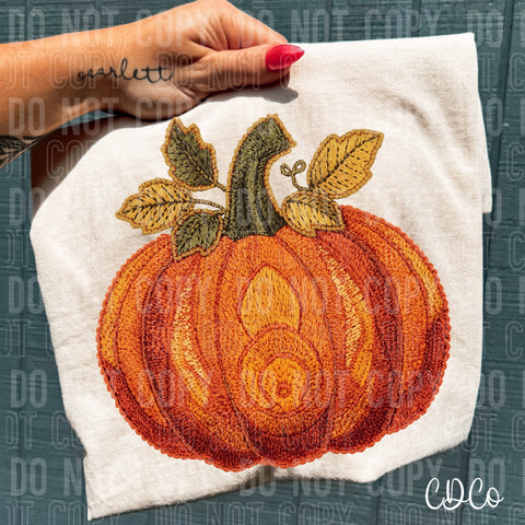 Faux Embroidery Fall Pumpkin 6691 DTF