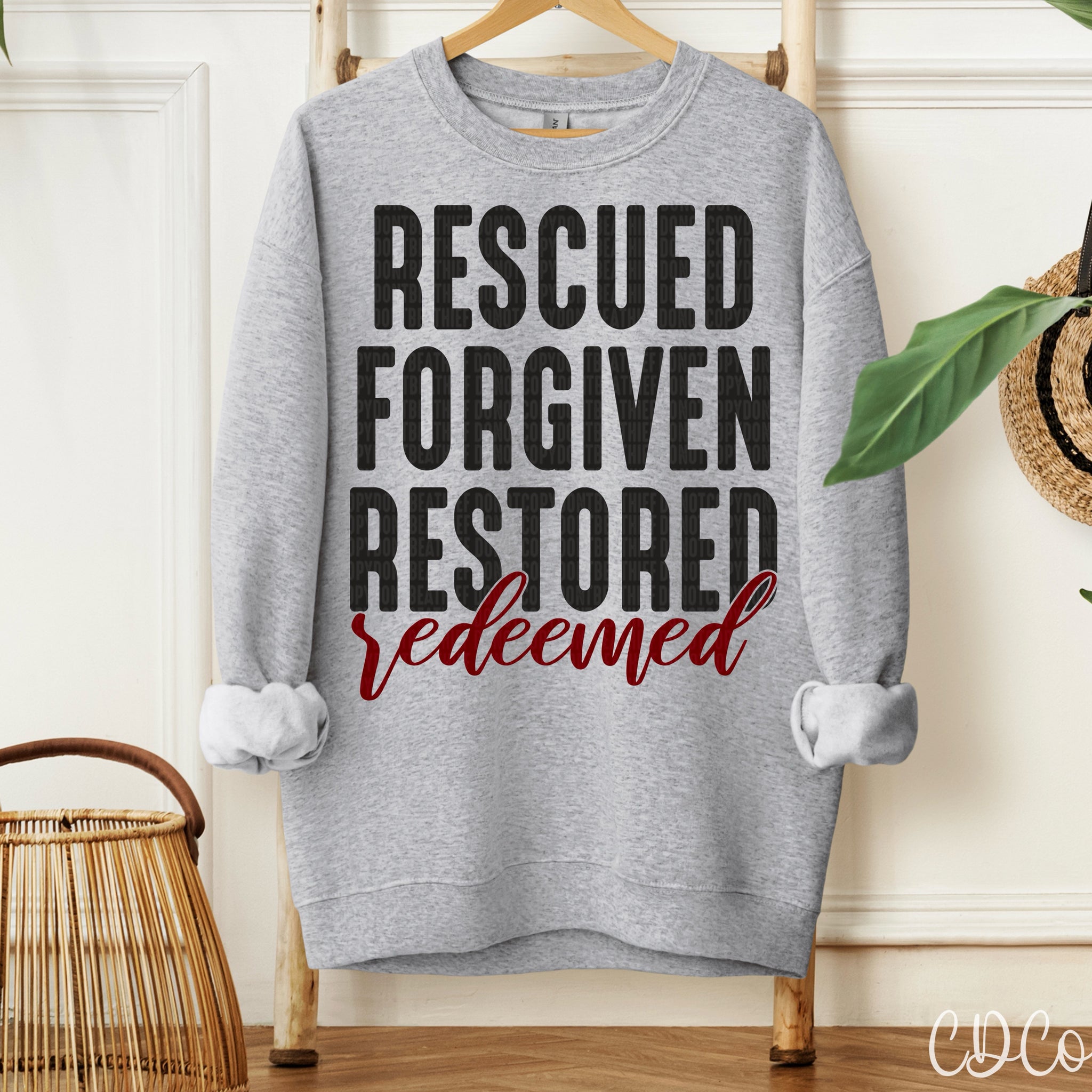 Rescued Forgiven Restored / Red - 8544 DTF