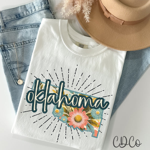 Retro Floral States DTF (NC-WV)