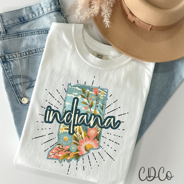 Retro Floral States DTF (AL-KS)