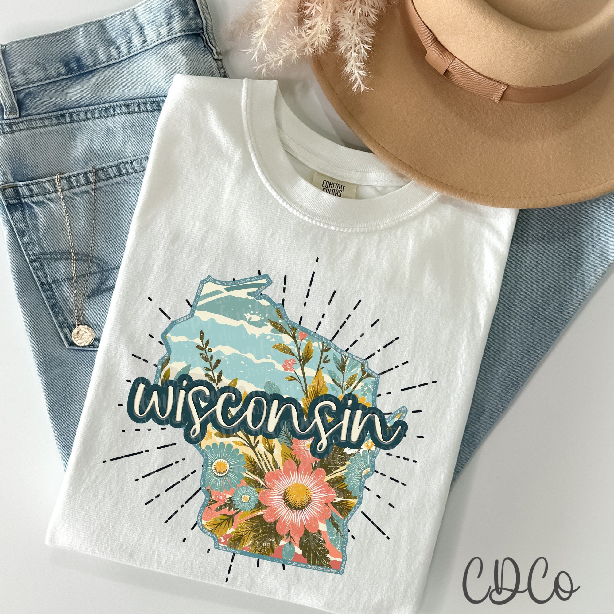 Retro Floral States DTF (WI-WY)