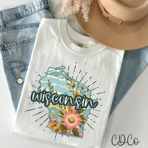Retro Floral States DTF (WI-WY)