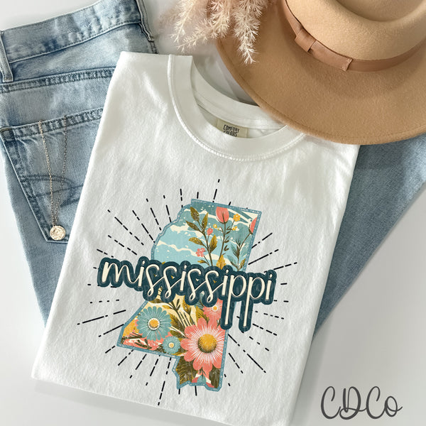 Retro Floral States DTF (KY-NY)
