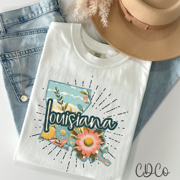 Retro Floral States DTF (KY-NY)