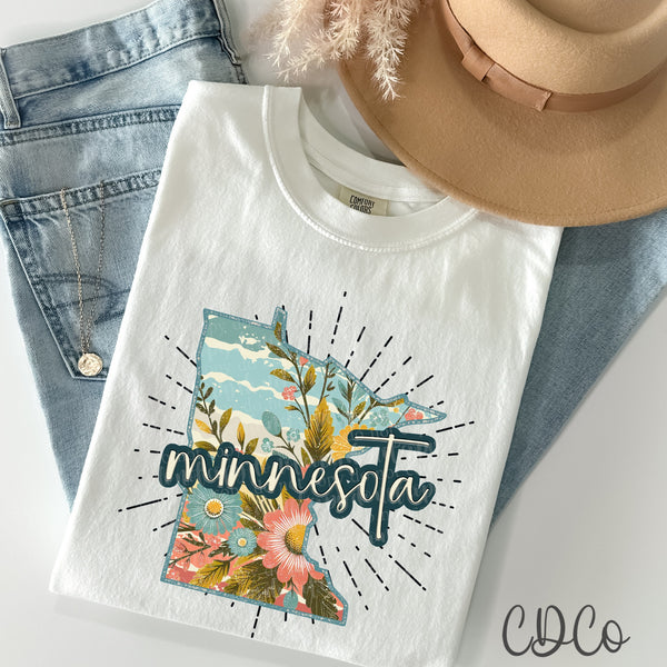 Retro Floral States DTF (KY-NY)